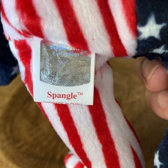 Ty Beanie  Sparkle The American Bear Pink Face Retired Birthday June 14, 1999 - Picture 7 of 12